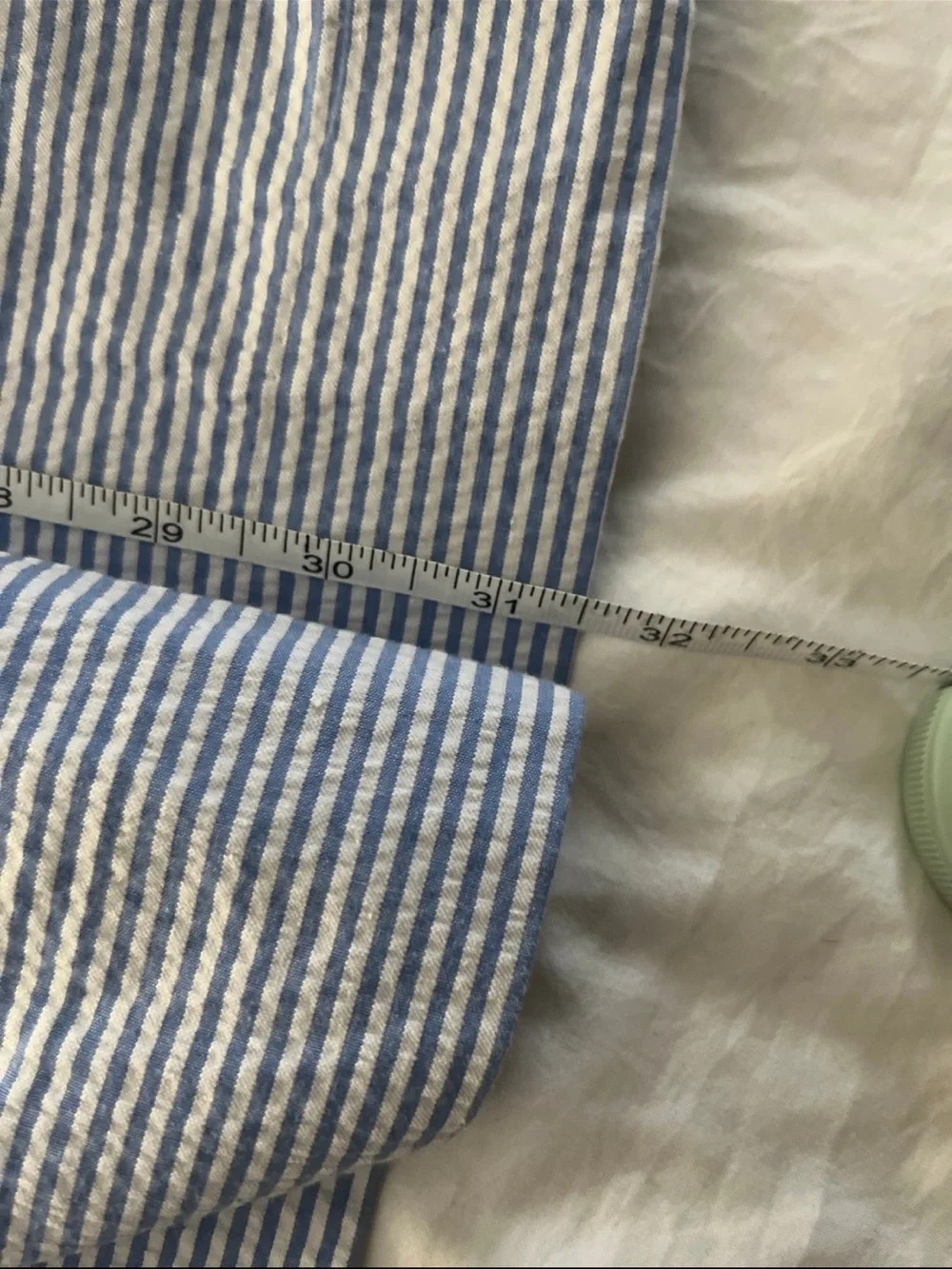 Ralph Lauren Blue and White Striped Seersucker Dress size 16